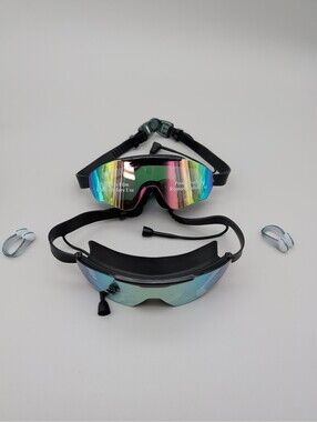 Kid Swimming Goggles with Adjustable Straps and nose plugs